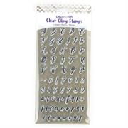 STAMPS CLEAR CLING 180 X90MM, ALPHABET SCRIPT